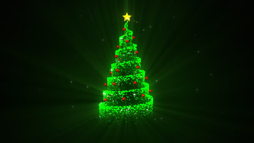 Loopable Sparkly Christmas Tree with Stock Footage Video