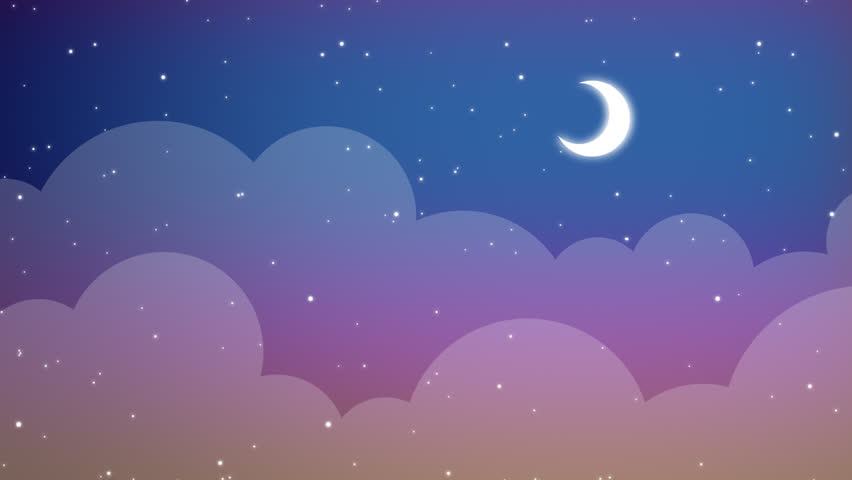 A Dusk Vector Style Cloudy Stock Footage Video (100% Royalty-free