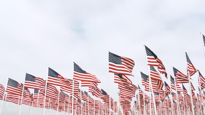 Many Usa Flags Framed In Stock Footage 100 Royalty Free Many Usa Flags Framed In The Lower Thirds Blow Wind Leaving Open Space For Graphics And Text