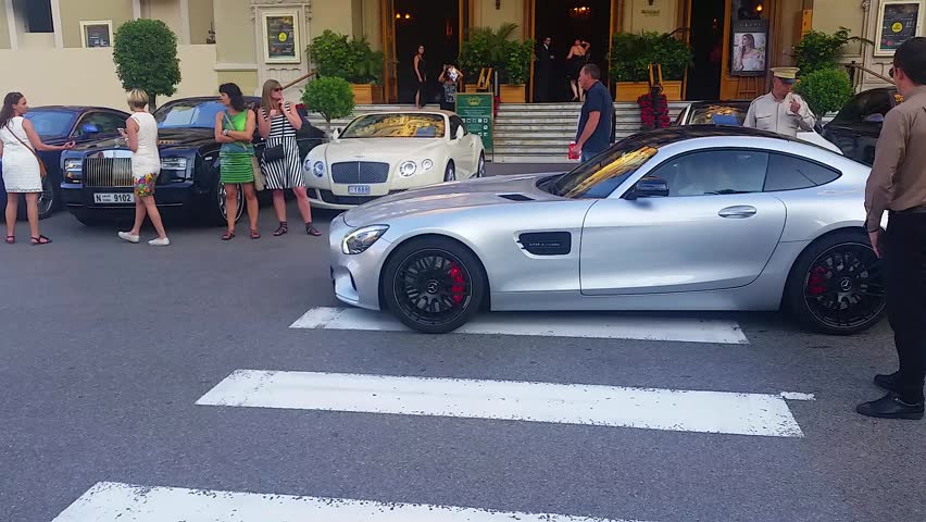 Monte Carlo Monaco September 26 Stock Footage Video 100 Monte Carlo Monaco September 26 2016 Luxury Sports Car Mercedes Amg Gt S V8 Parked In Front Of The French Riviera