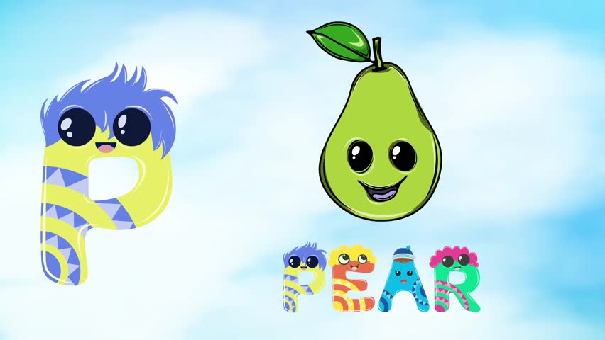 Cartoon Animated Alphabet. P is Stock Footage Video (100% ...