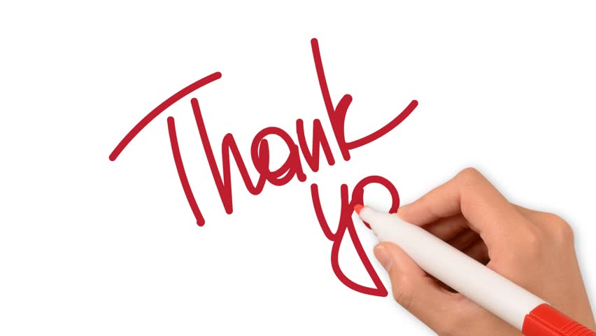 Handwritten Thank  You  Hand Writing  Stock Footage Video 