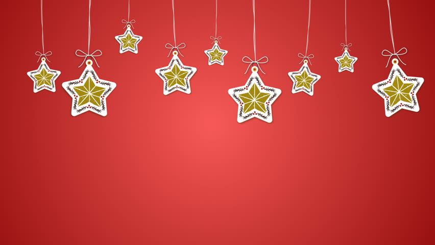 Christmas Stars Decorations Background 2 Stock Footage Video 100