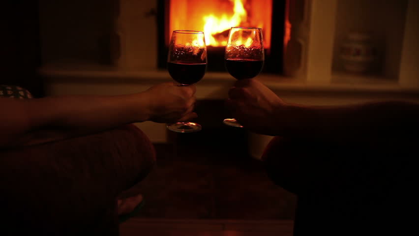 Romantic Couple Evening With Glasses Stock Footage Video 100