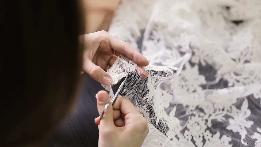 Sewing Of Wedding Dresses Seamstress Stock Footage Video 100