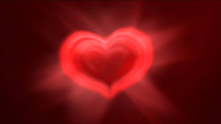 Red Love Heart On Black Background - Emotion - Valentines - Loopable ...
