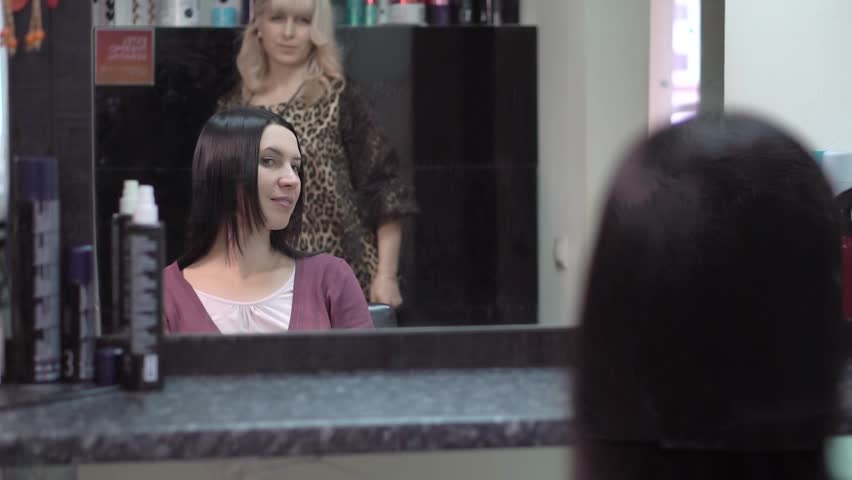 Woman With A New Hairstyle Stock Footage Video 100 Royalty