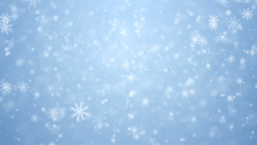 Winter Christmas Background, Falling Snowflakes And Stars 4K Stock ...