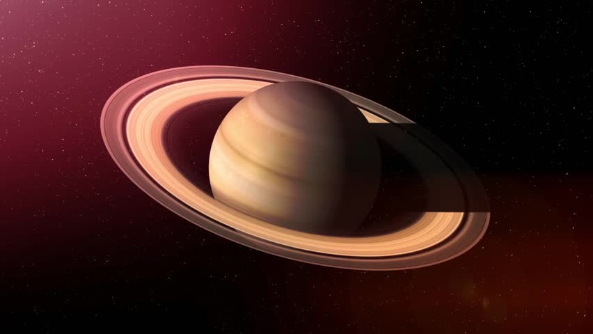 Rotation Of The Planet Saturn HD.Realistic Imaging Of Saturn Planet ...