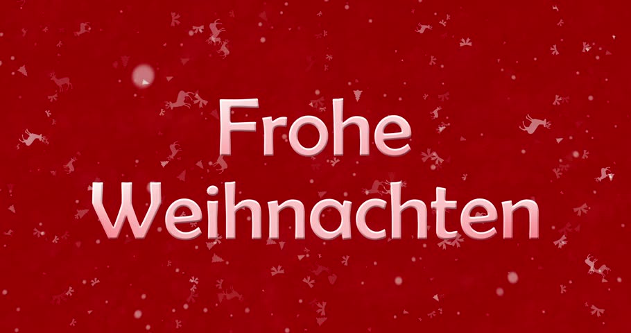 Merry Christmas In German, Frohe Weihnachten Stock Footage Video