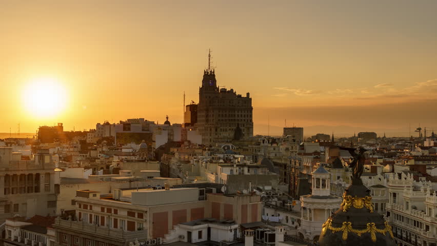Skyline Of Madrid Spain Image Free Stock Photo Public Domain Photo 