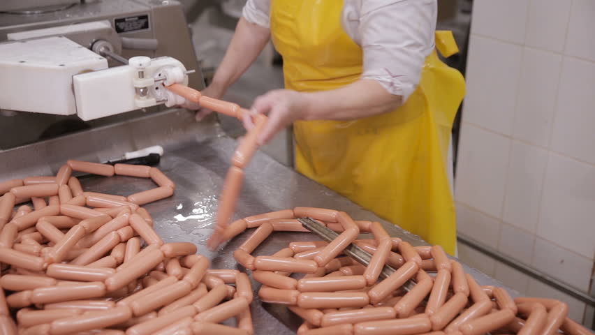 Sausages Production At The Meat Processing Factory Stock Footage Video   1 