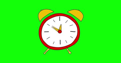 Cartoon Alarm Clock On Green Stock Footage Video 100 Royalty Free Shutterstock