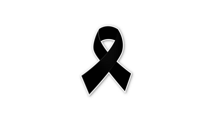 Black Ribbon On White Background Video De Stock Totalmente Libre