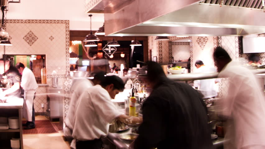 Restaurant Kitchen Video baja, mexico - may 2012: 4k timelapse shot of chefs preparing food Restaurant Kitchen Video baja, mexico - may 2012: 4k timelapse shot of chefs preparing food
