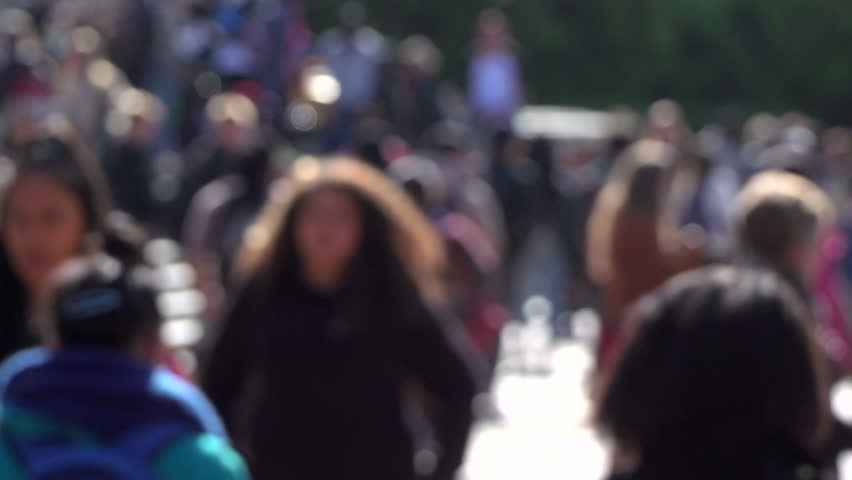 Blurred Crowd of People On Stock Footage Video (100% Royalty-free ...
