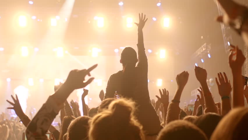Girl at a Concert Seating Stock Footage Video (100% Royalty-free ...