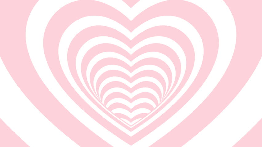 4k00 15seamless Looping Pastel Pink And White Heart Tunnel