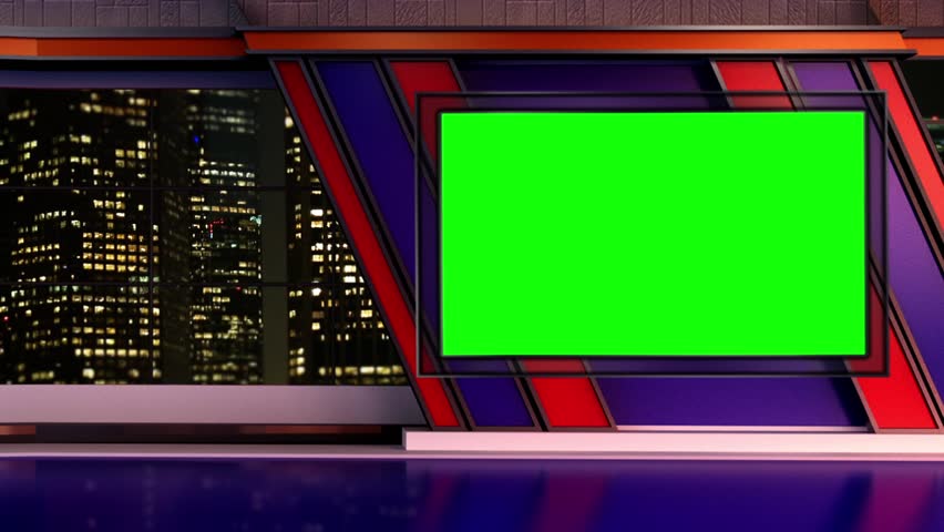 News Tv Studio Set 251 Stock Footage Video 100 Royalty Free