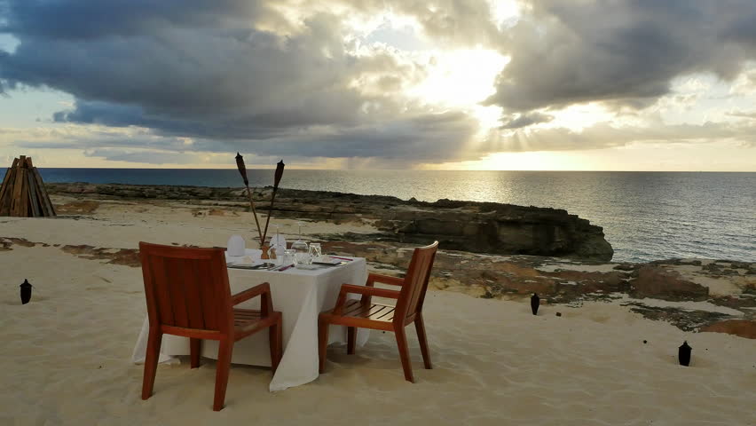 Stock video of romantic dinner by the sea | 24059287 | Shutterstock