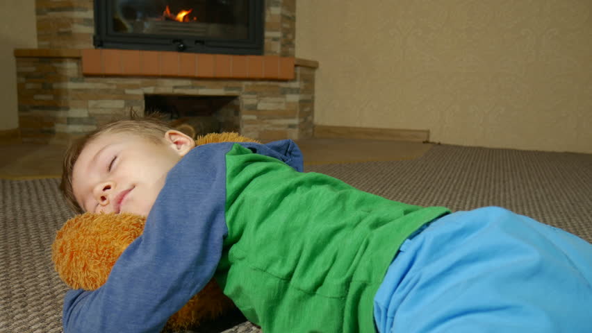 Child Boy Sleeping On Floor Stock Footage Video 100 Royalty Free