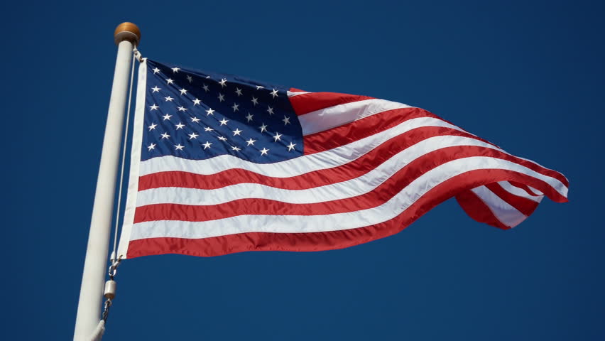 USA Flag Waving In The Wind Stock Footage Video 4108960 | Shutterstock