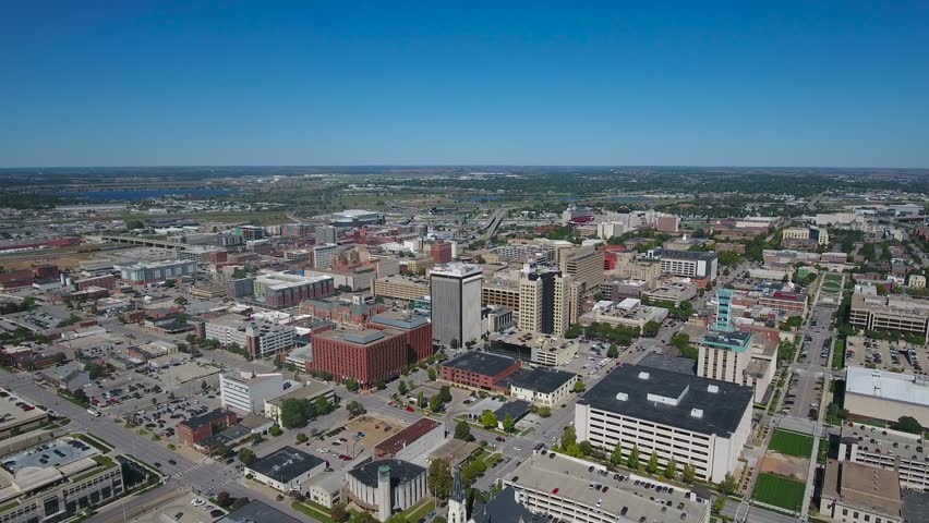 Stock Video Clip Of Aerial Nebraska Lincoln City September 2016 4k 