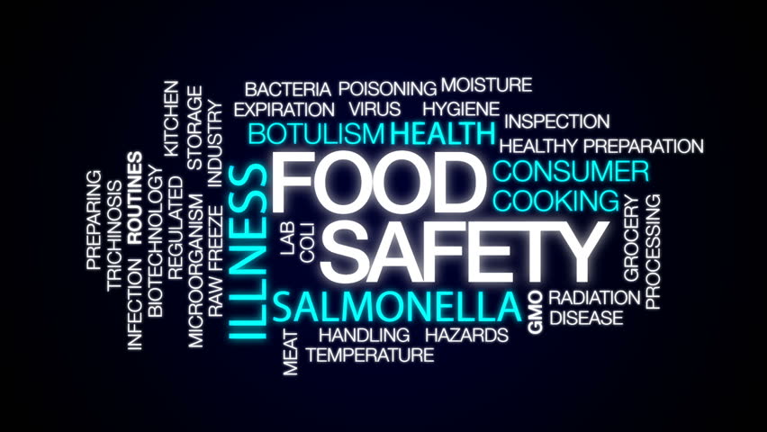 Food Safety Animated Word Cloud Stock Footage Video 100