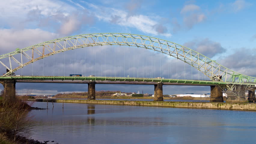 Fremont Bridge, A Steel Tied Arch Bridge, Over The Willamette River In ...