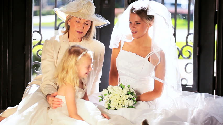 Elegant Grandmother In Wedding Hat Stock Footage Video 100
