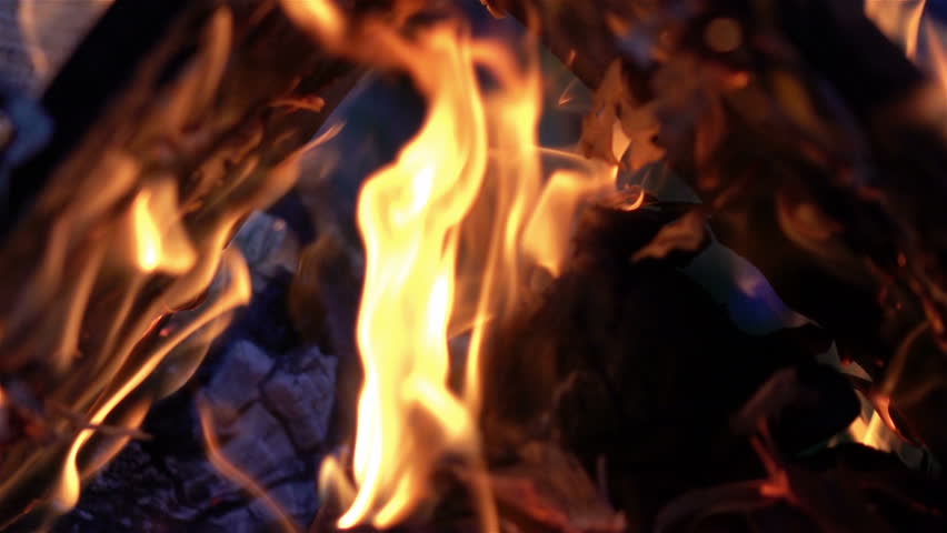 High Quality Video Of Fireplace In Real 1080p Slow Motion 250fps