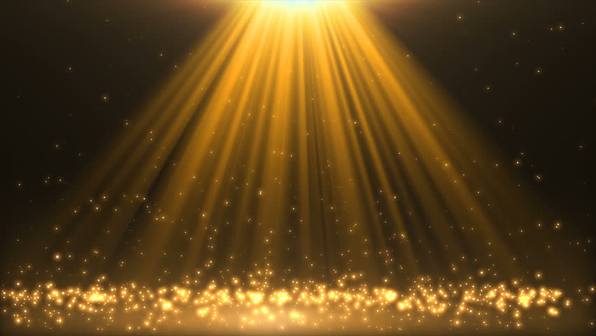 Christmas Golden Background With Particles Bokeh Sparkling, Gold