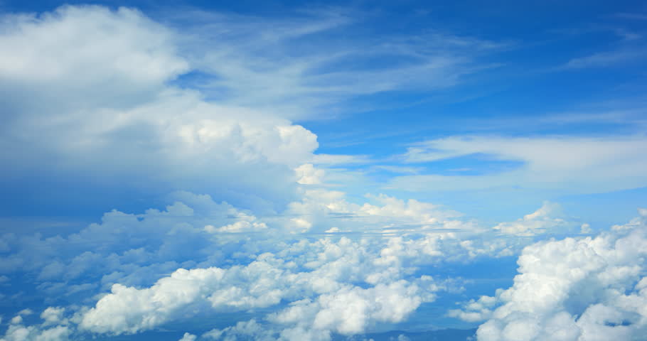 4k Timelapse of white clouds with blue sky in… - Royalty Free Video