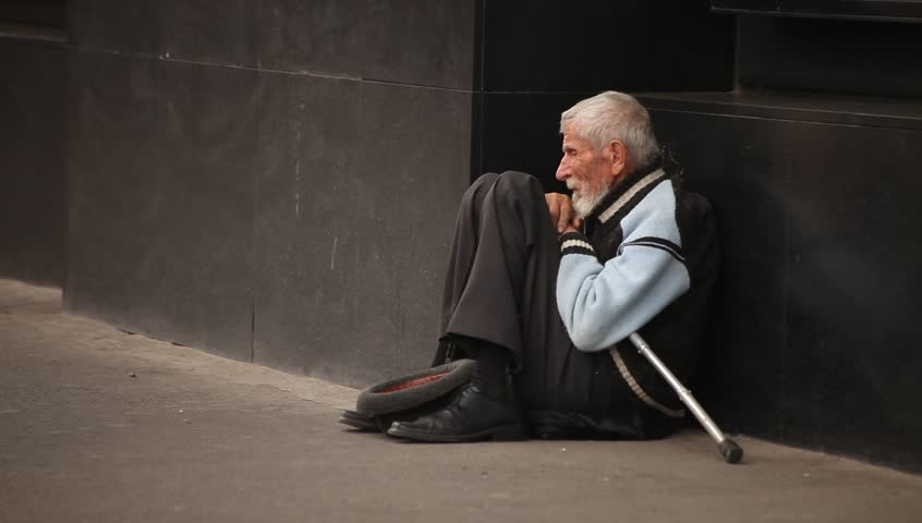 Header of beggary