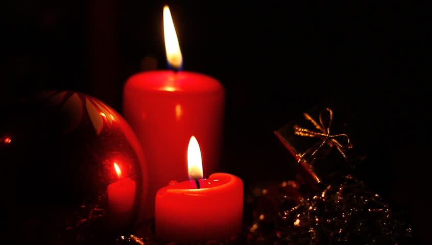 Close Up Of Four Burning Candles. Stock Footage Video 3913181 ...