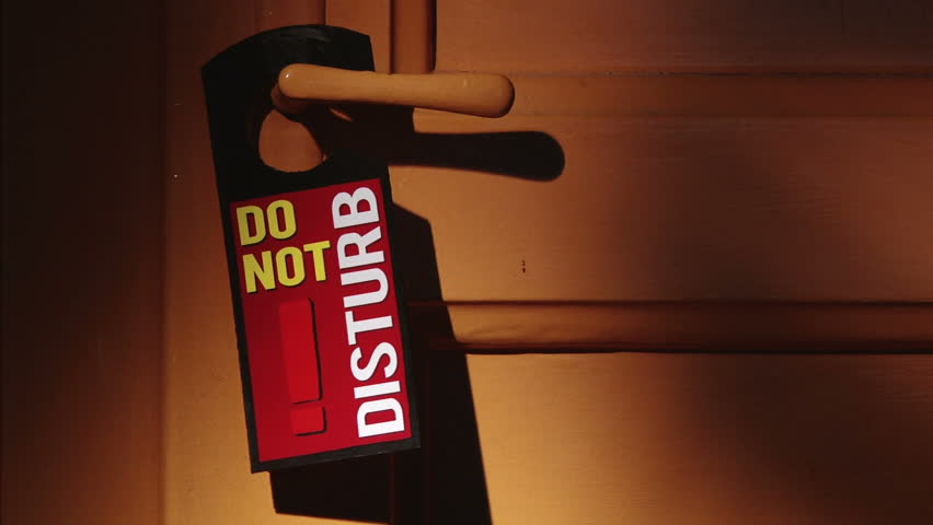 do not disturb sign for door