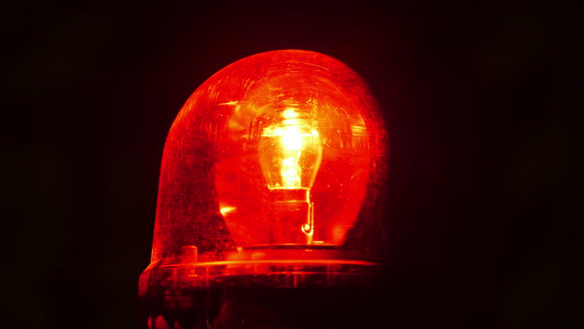 red flashing emergency light