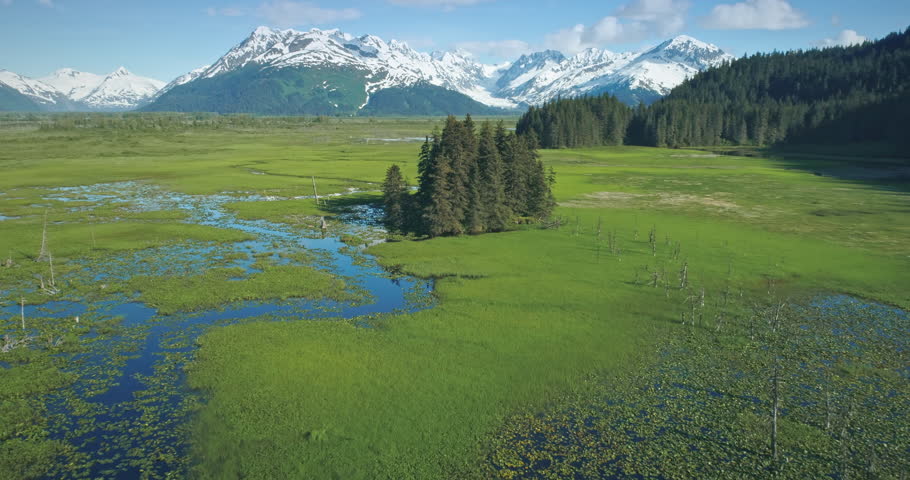 Chugach Mountains In Anchorage, Alaska Landscape Image - Free Stock ...