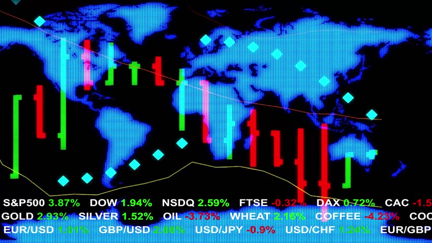 Forex Stock Market Ticker News Footage Video 100 Royalty Forex Stock Market Ticker News Line And Holographic Earth Map On Background New Quality Financial Business Animation Dynamic Motion Video