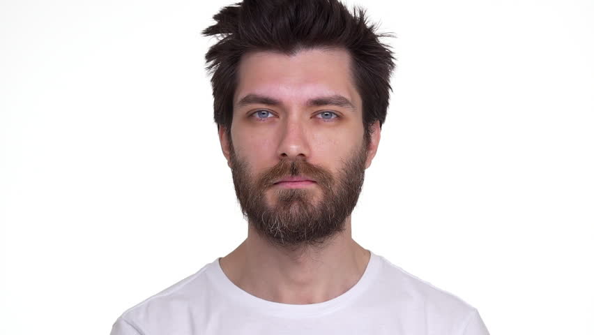 Young Male Looking Straight Raising Stock Footage Video 100
