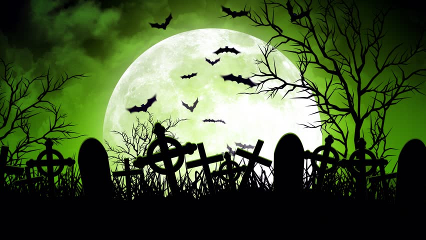 Halloween Background Animation with the Stock Footage Video (100%