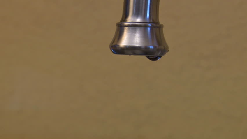 Wasteful Dripping Or Leaking Faucet Stock Footage Video 100