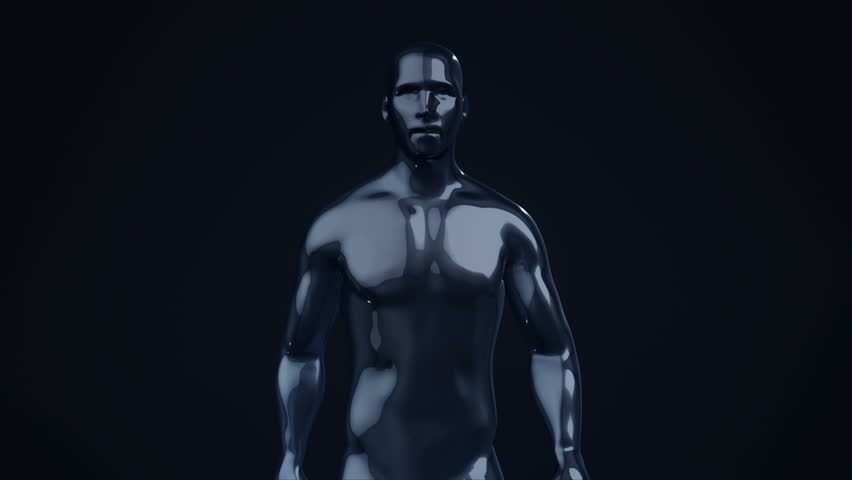 Stock video of animation of walking abstract man on | 31337077 ...
