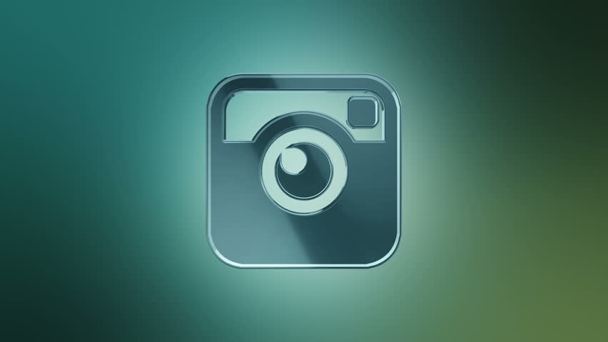Editorial Animation: 3D Rotation Of Symbol Of Instagram Logo From Glass ...