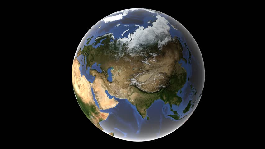 A Crystal Clear Planet Earth Globe Rotates. Stock Footage Video 1380988 ...