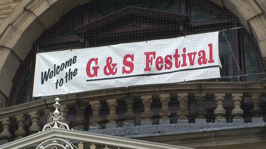 Gilbert And Sullivan Festival Banner Stock Footage Video 100
