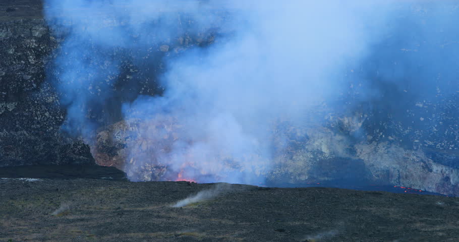 Landscape and small Volcanic Eruption image - Free stock photo - Public ...