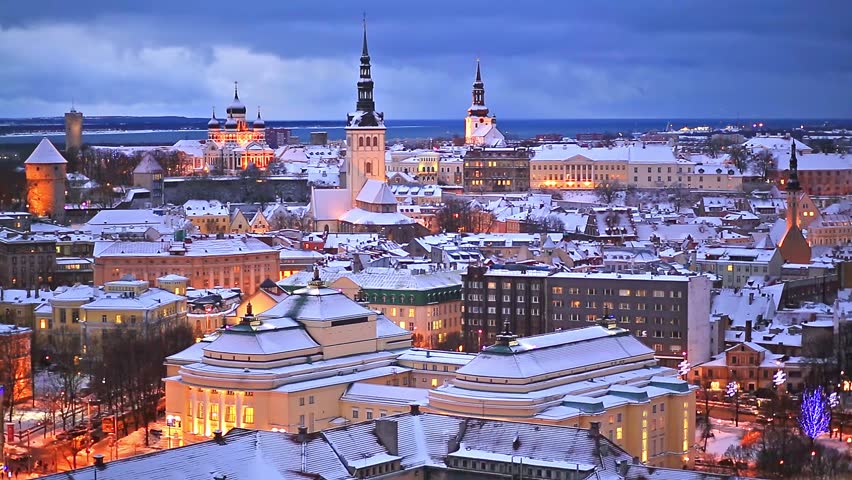 Wonderful Winter Night Aerial Scenery Stockvideos Filmmaterial