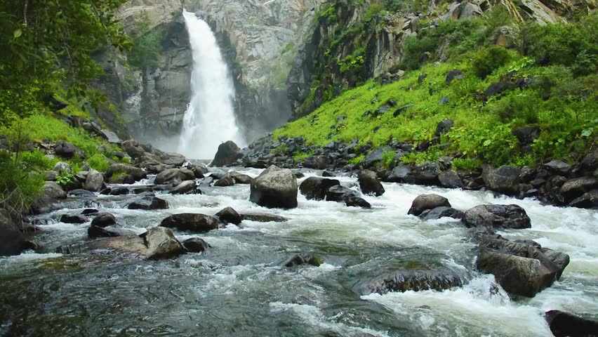 Kurkure Waterfall. Altai Mountains Siberia Russia Stock