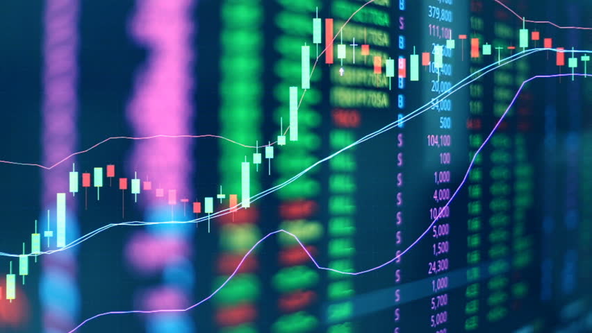Financial Stock Chart Background, Online Stock Footage